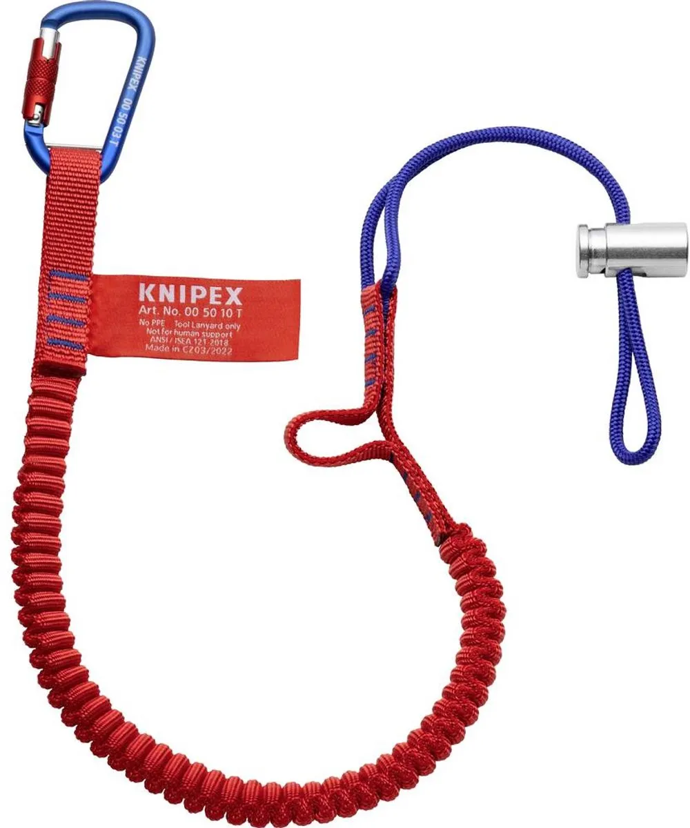 Knipex 00 50 12 T BK Knipex 00 50 12 T BK-vanglijn met vaste materiaalkarabijnha