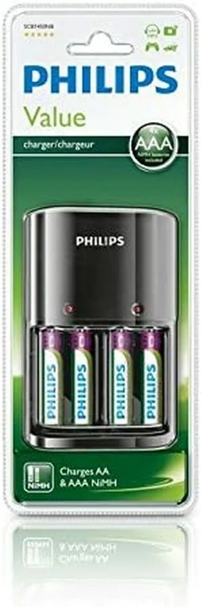 Philips Batterijlader AA/AAA 4x - 800mAh AAA Penlite - 4 Stuks