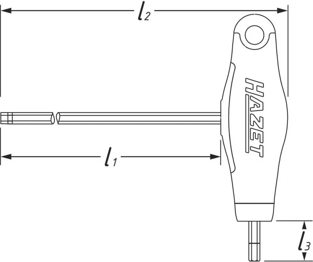 Hazet Inbus T-handgreep 2mm