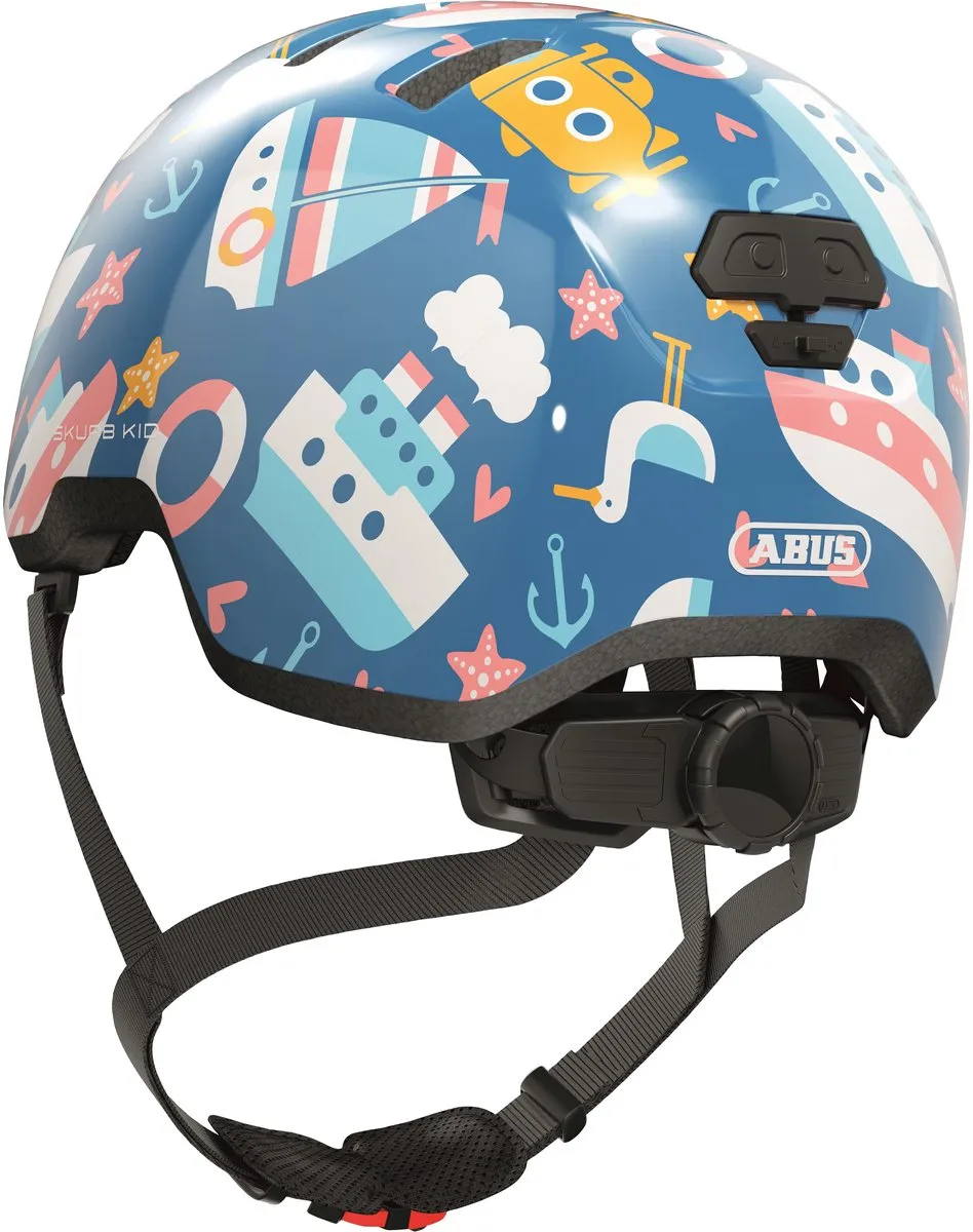 ABUS Skurb Kid Kinderhelm - Maat M - Blauw met zeemotieven