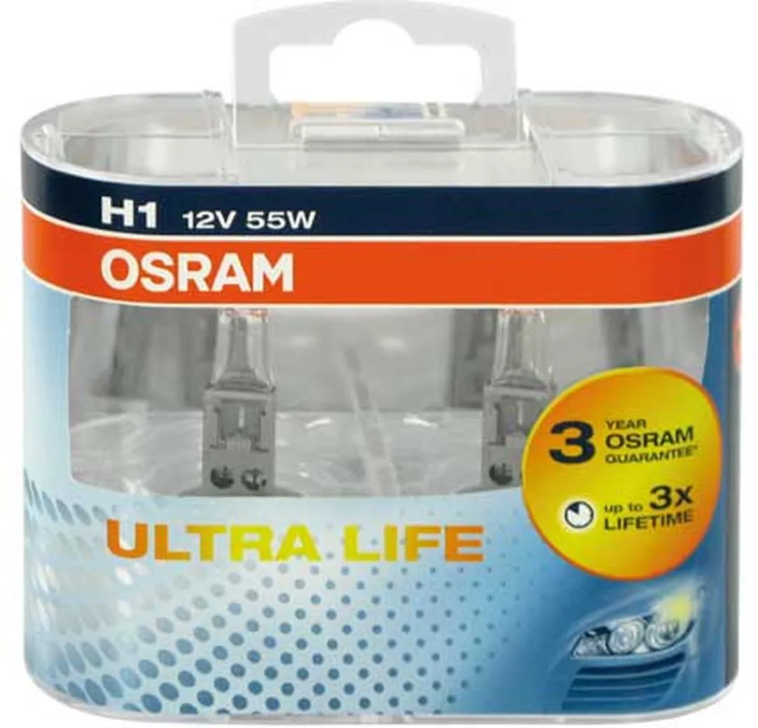 Osram Ultra Life H1 Halogeenlamp 12V/55W - 2 Stuks