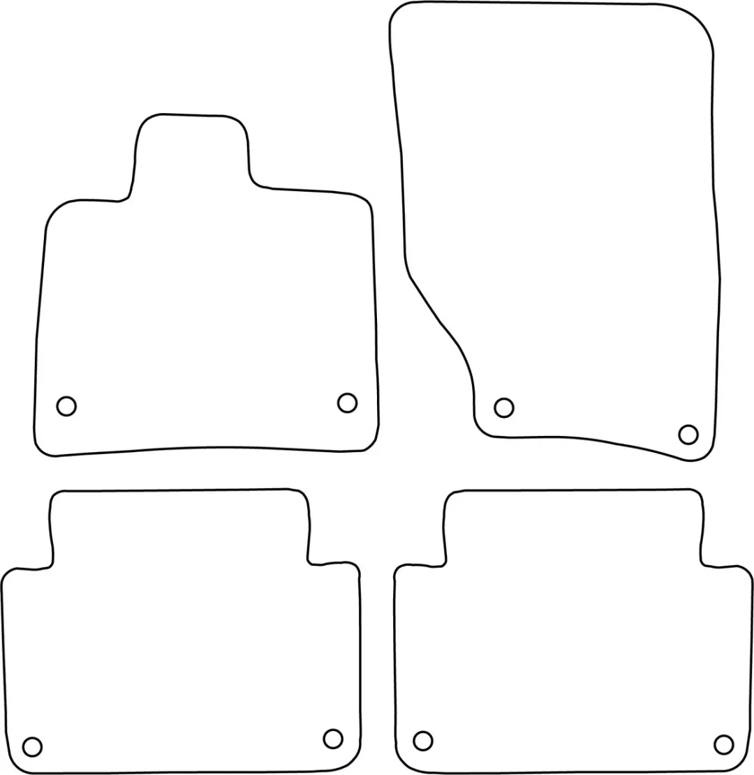 Audi Q7 I Velours Vloermatten - 4 Stuks - Zwart