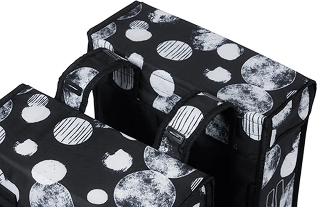Basil Mara XL Sphere Dubbele Fietstas 35L - Zwart/Grijs