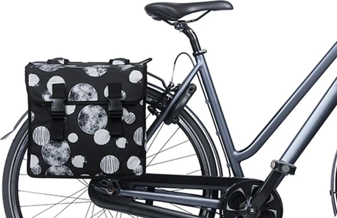 Basil Mara XL Sphere Dubbele Fietstas 35L - Zwart/Grijs