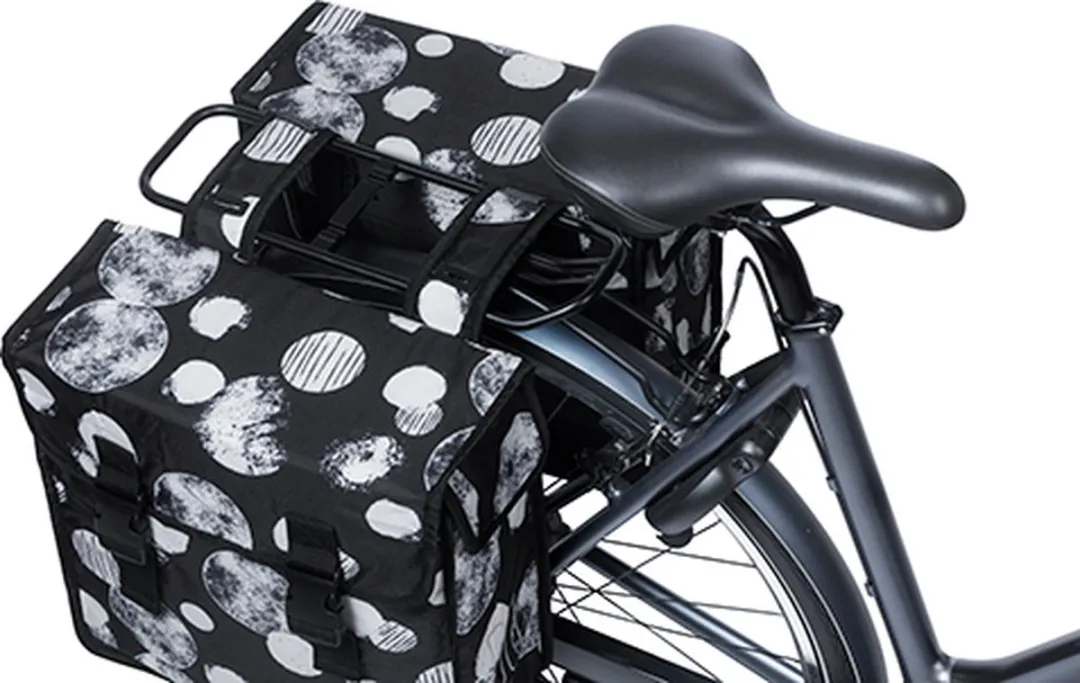 Basil Mara XL Sphere Dubbele Fietstas 35L - Zwart/Grijs
