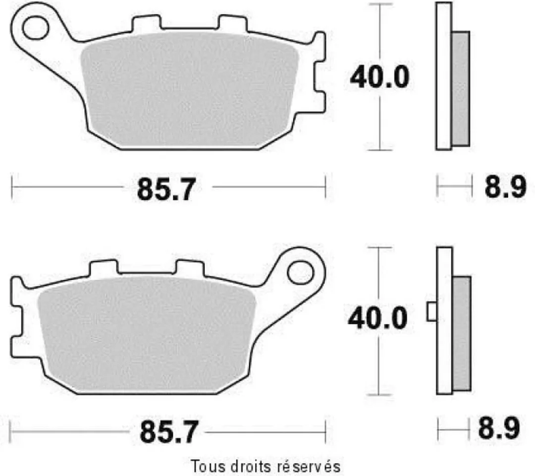Sigma Plaquette de frein Honda 250 NSS A Forza/Jazz 2000-2004 - Zwart