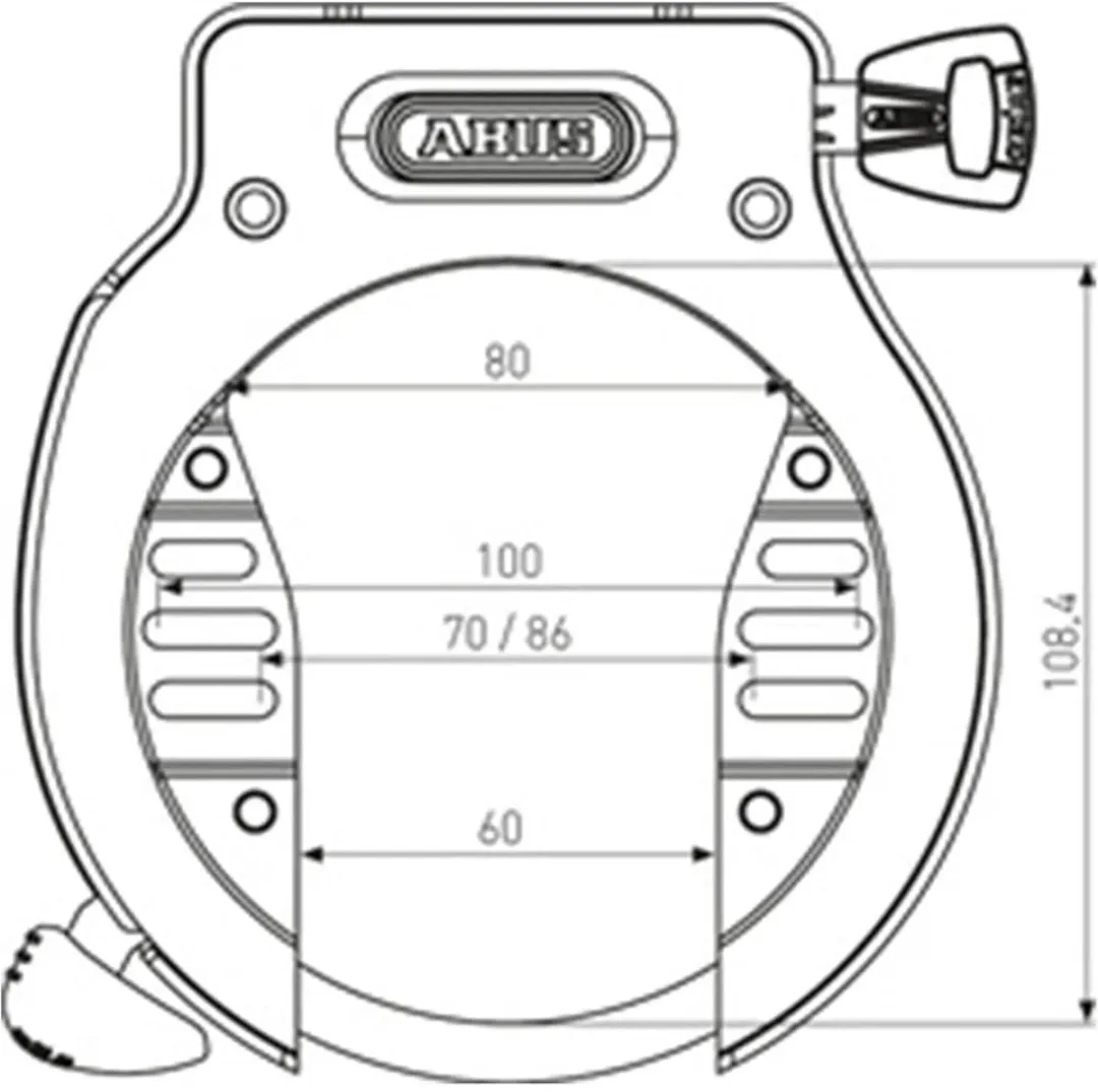 ABUS Amparo 4650L Ringslot - ART - 20x20x18cm - Zwart