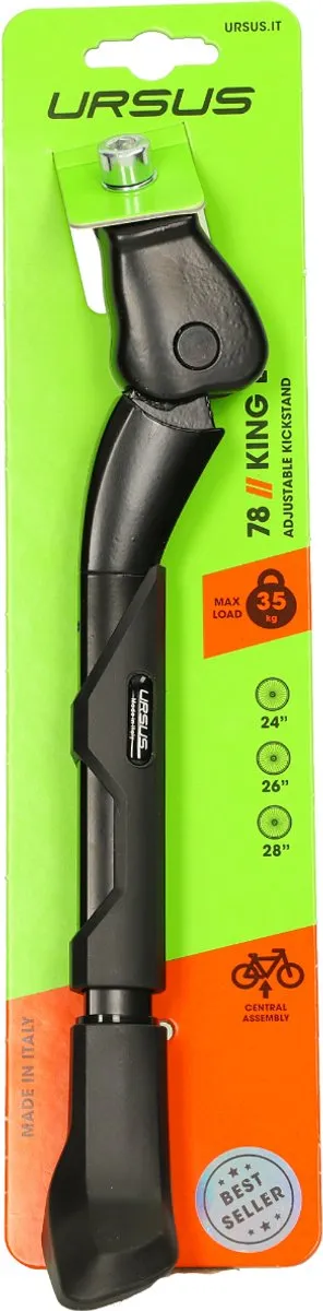 Ursus King Evo Verstelbare Fietsstandaard 26" - Max 35kg - Zwart