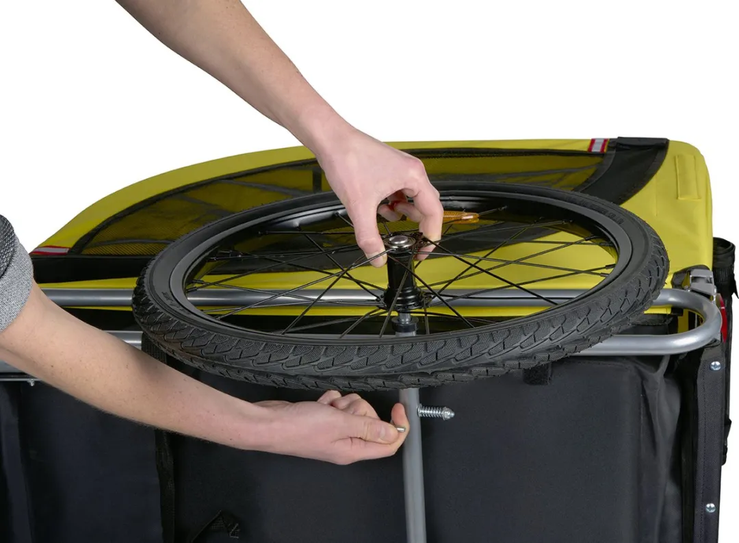 Dunlop Hondenfietskar Geel - 40 kg - Reflectoren & Regenhoes