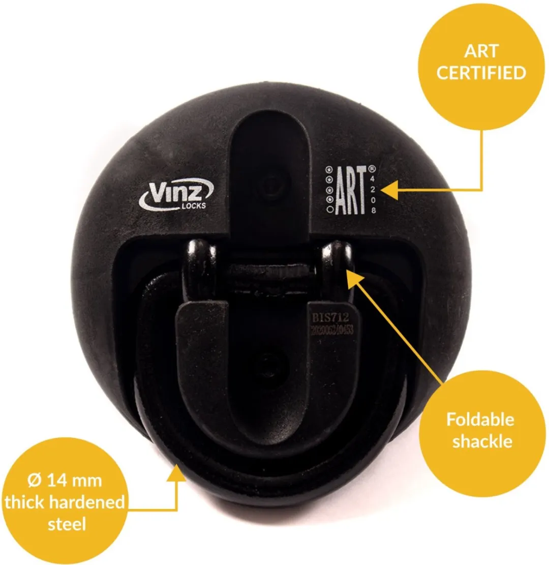 VINZ Everest ART 4 Muuranker 16mm - Zwart Plus