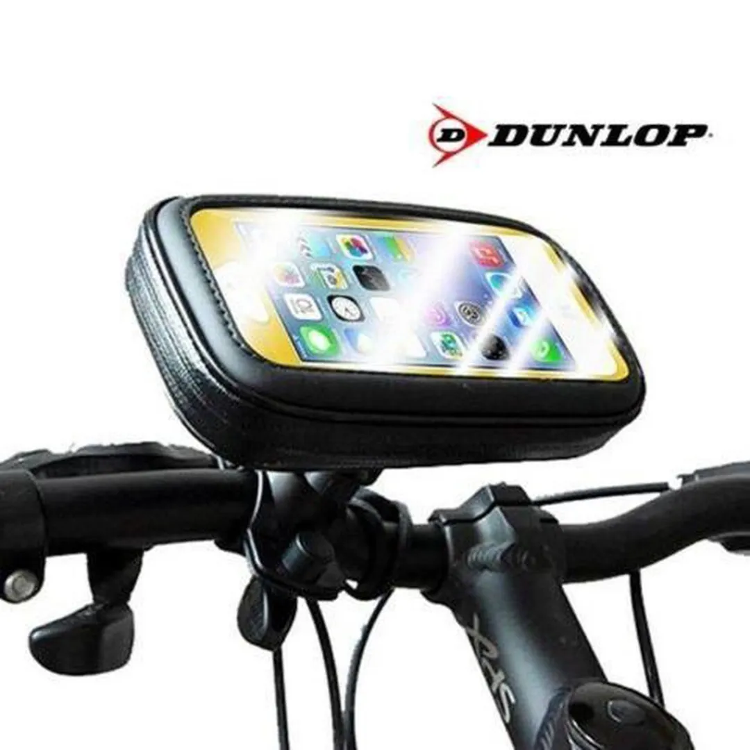 Dunlop Telefoonhouder Fiets E8711252053134 - Universeel - Zwart/Transparant