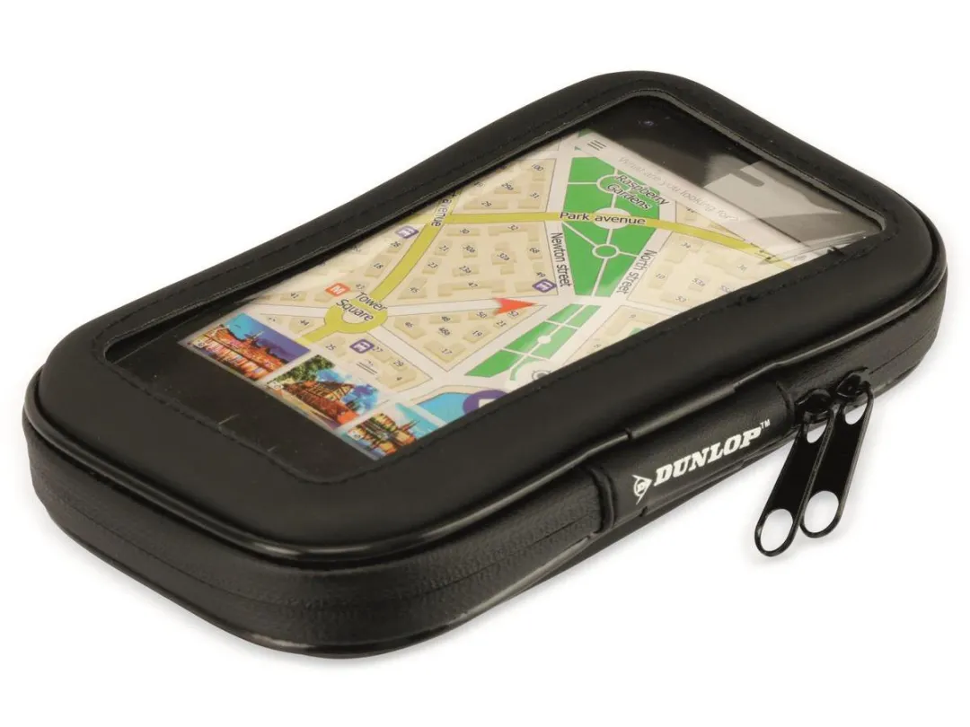 Dunlop Telefoonhouder Fiets E8711252053134 - Universeel - Zwart/Transparant