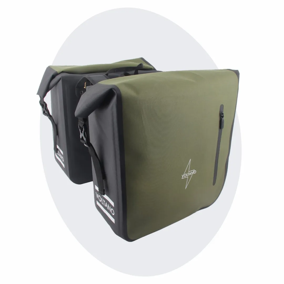Voltano Dubbele Fietstas Rolltop Luxe 48L