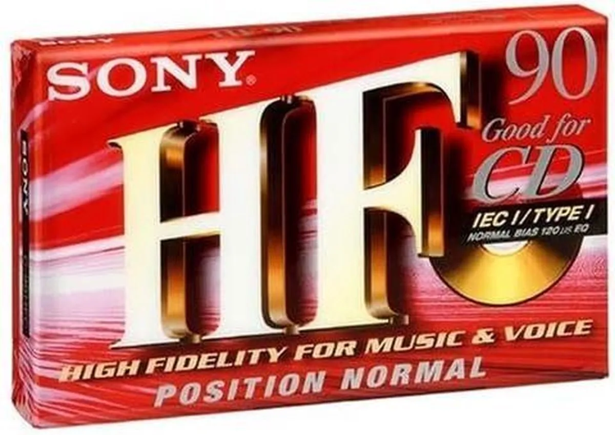 Sony HF 90 C90HF Compact Cassette - Rood
