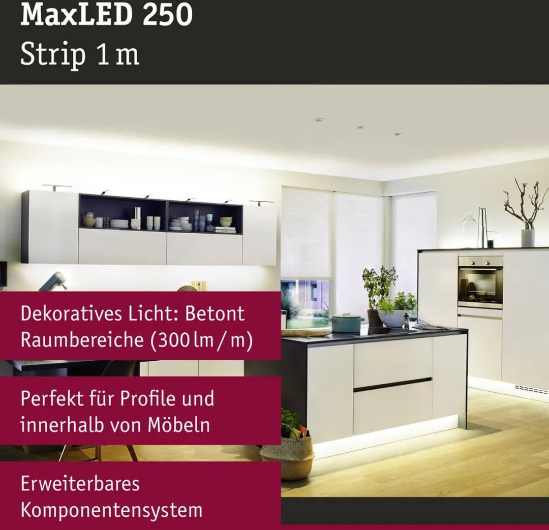 Paulmann MaxLED 250 LED-strip 100cm Warmwit