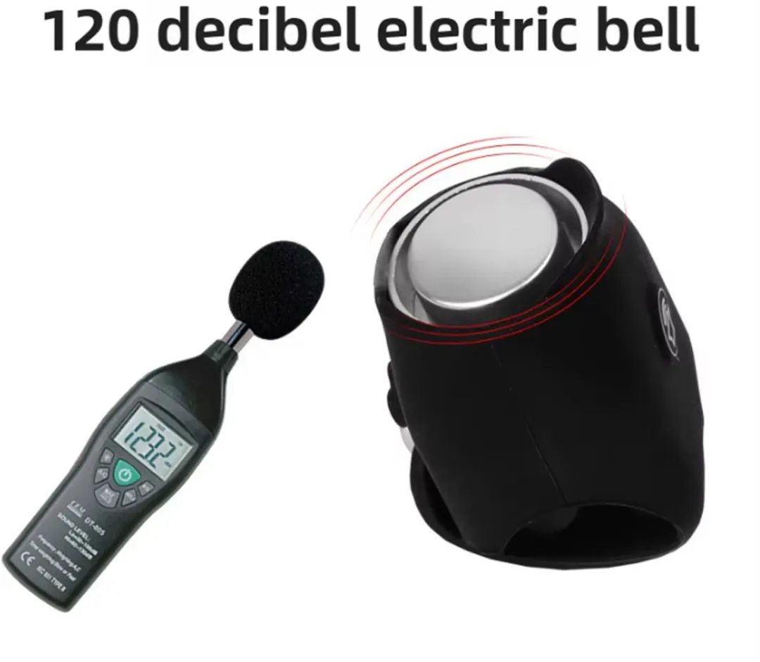 RedParrot Universele Fietsbel 120dB - Zwart
