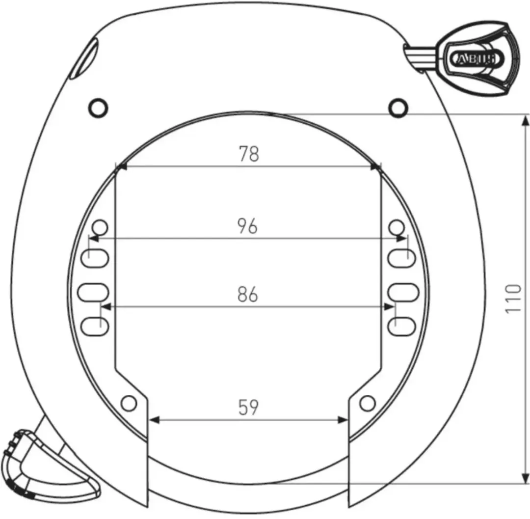 ABUS Fietsslot XPlus 78mm - Zwart