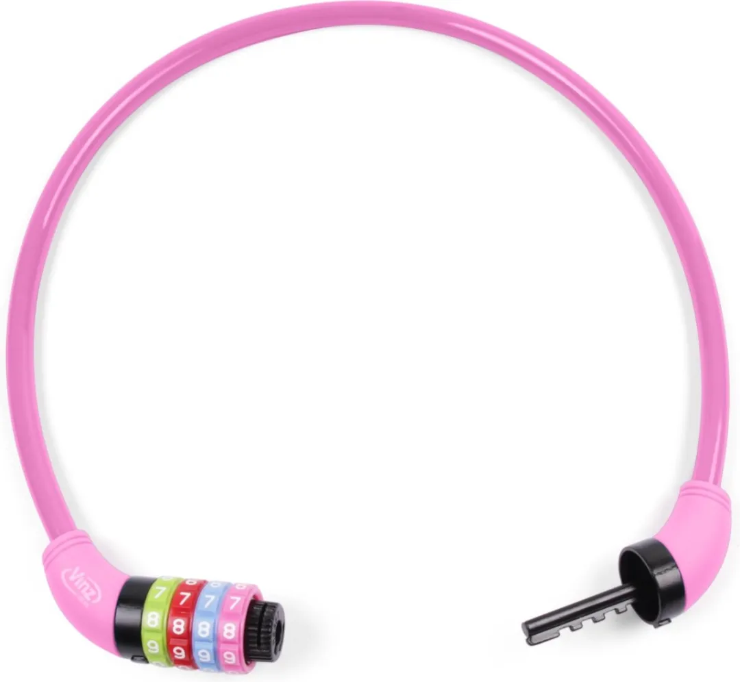 VINZ Baker Fietsslot Kind - Roze