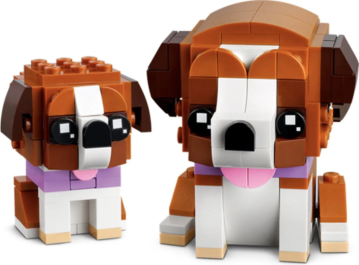 LEGO Brickheadz 40543 St. Bernard & Puppy - 236 Stukken