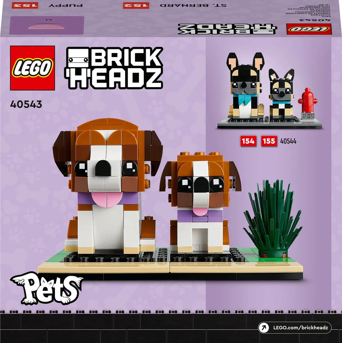 LEGO Brickheadz 40543 St. Bernard & Puppy - 236 Stukken