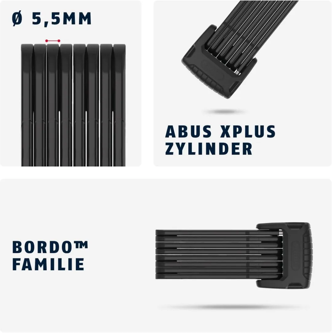 ABUS Granit X-Plus Vouwslot 120cm - Zwart