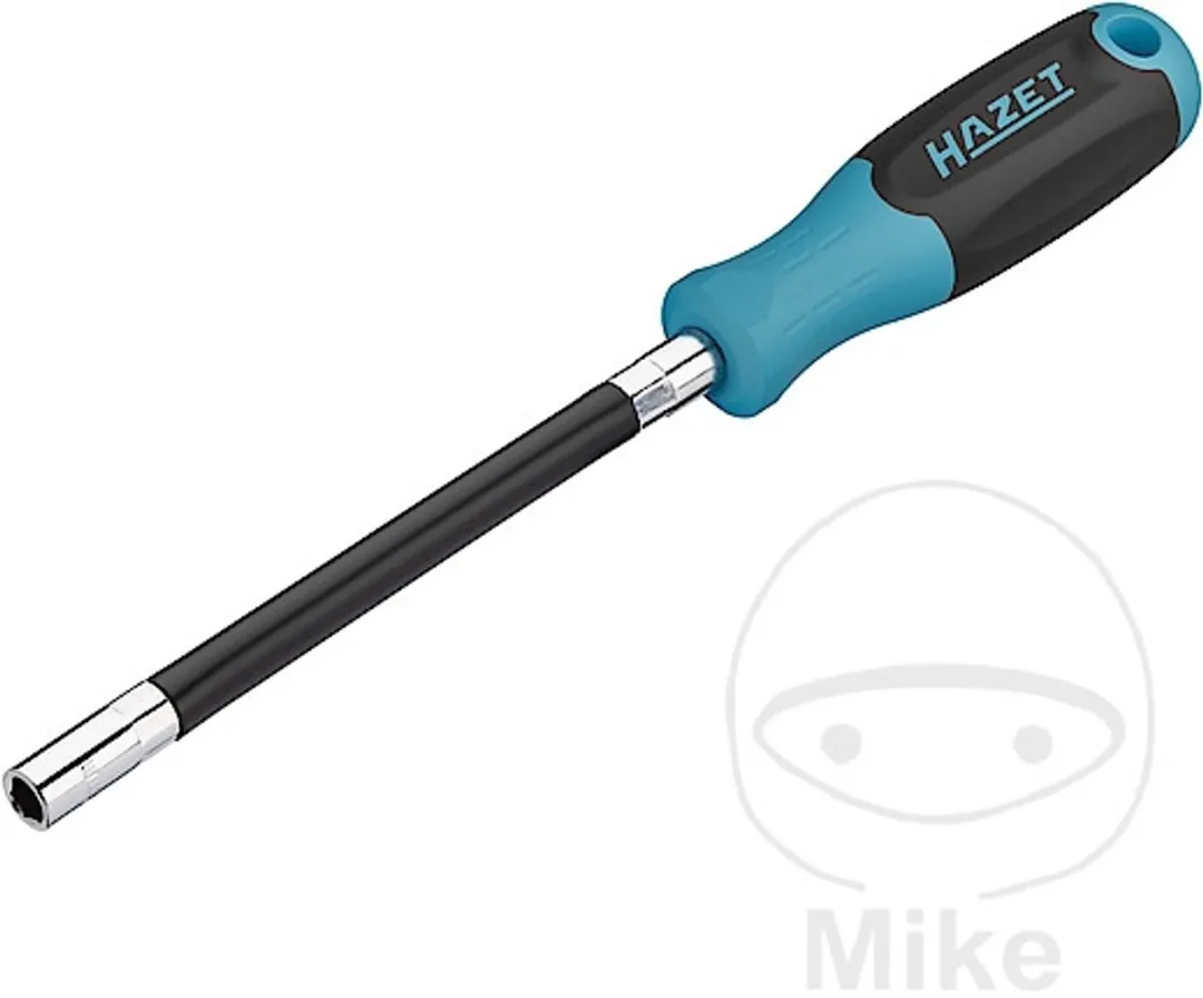 Hazet Dopschroevendraaier Flexibel 7mm - Chroom/Zwart/Blauw