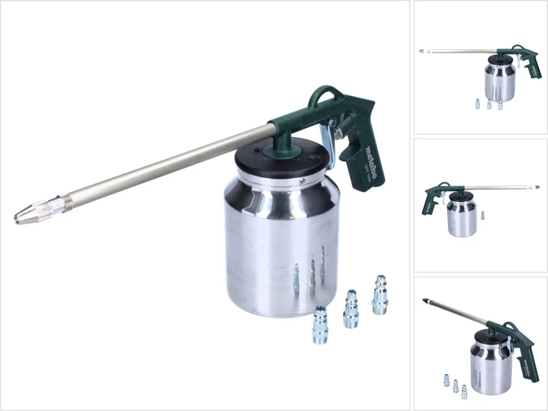 Metabo SPP 1000 Pneumatisch Sproeipistool 6 bar - Groen/Wit/Zilver/Zwart - afbeelding 6 van 6