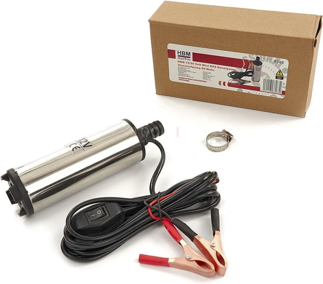 HBM Mini RVS Hevelpomp 12/24V - 40W