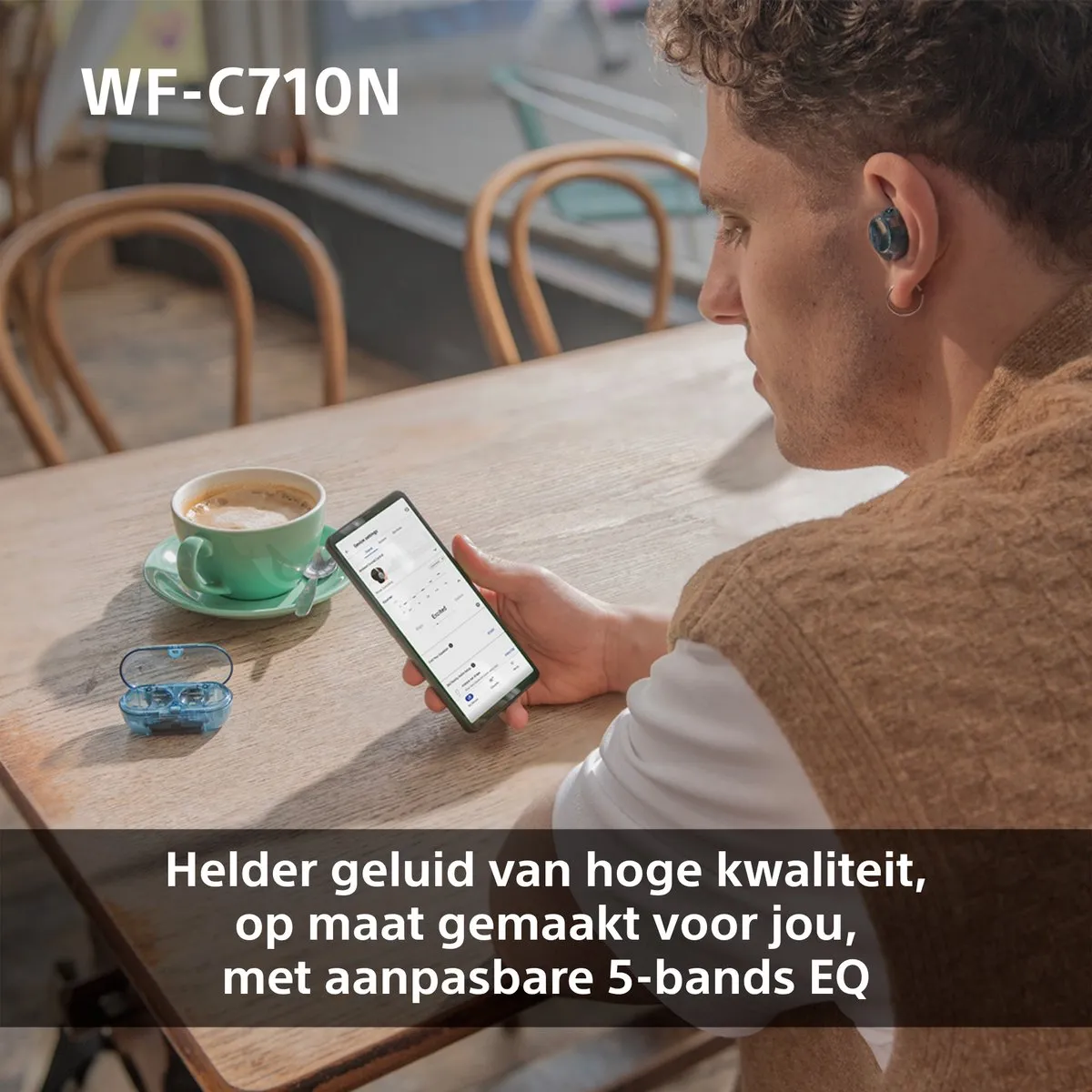 Sony WF-C710N Noise Cancelling Oordopjes - Transparant Blauw