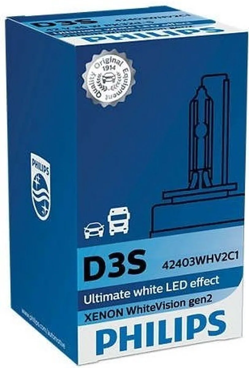 Philips Whitevision Xenon Gen2 D3S - 42403WHV2C1 - 5000K