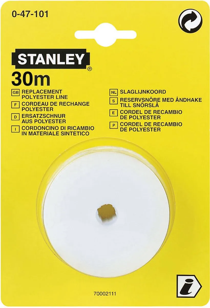 Stanley Slaglijnkoord 30m - Nissan Leaf - Wit