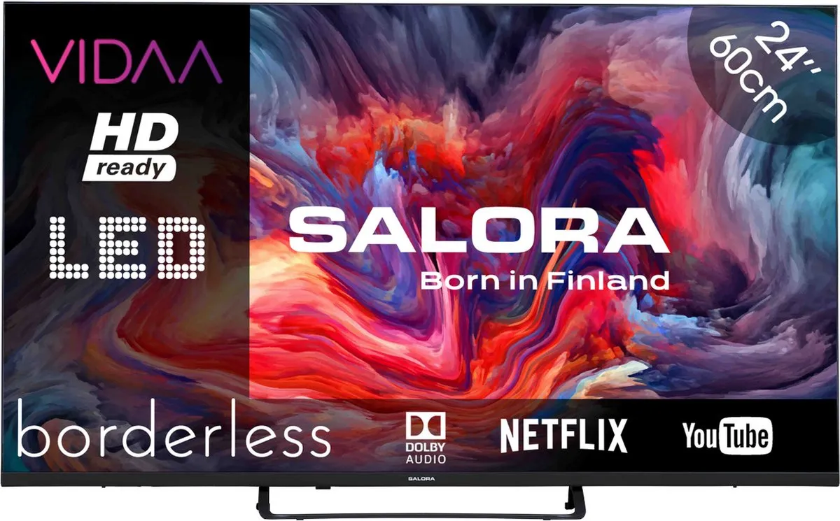 Salora FOD24HV Smart TV 24 inch - Zwart