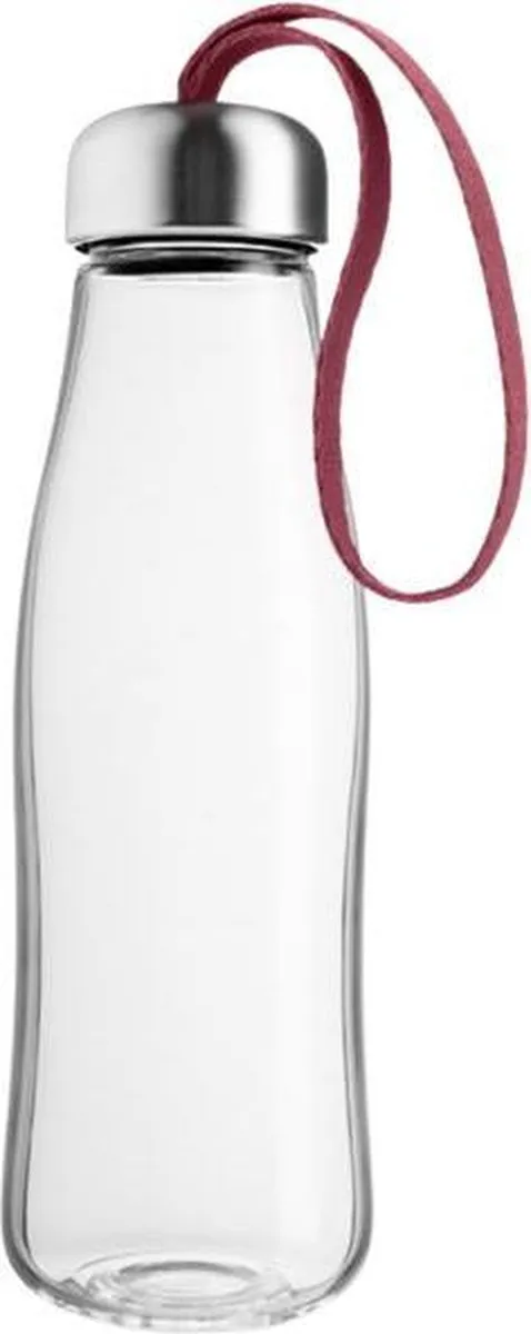 Eva Solo - Drinkfles 500 ml Glas Pome - Borosilicaatglas - Rood -
