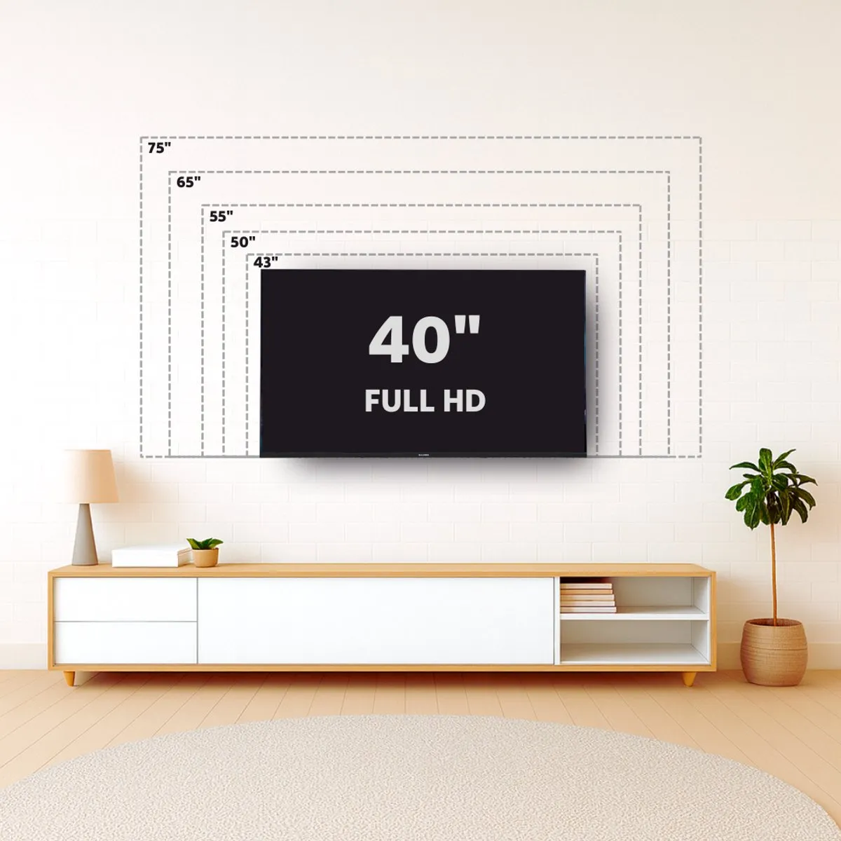Salora QLED40TV Smart TV 40 inch - Full HD - Android TV - Zwart