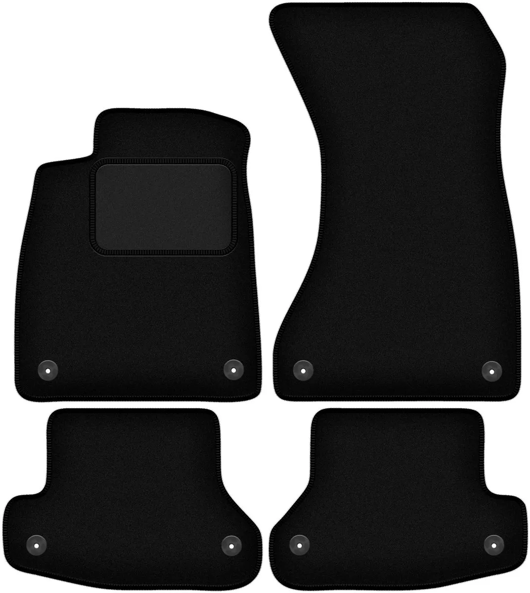 Audi A5 F53 Veloursmatten - Zwart - 4 Stuks
