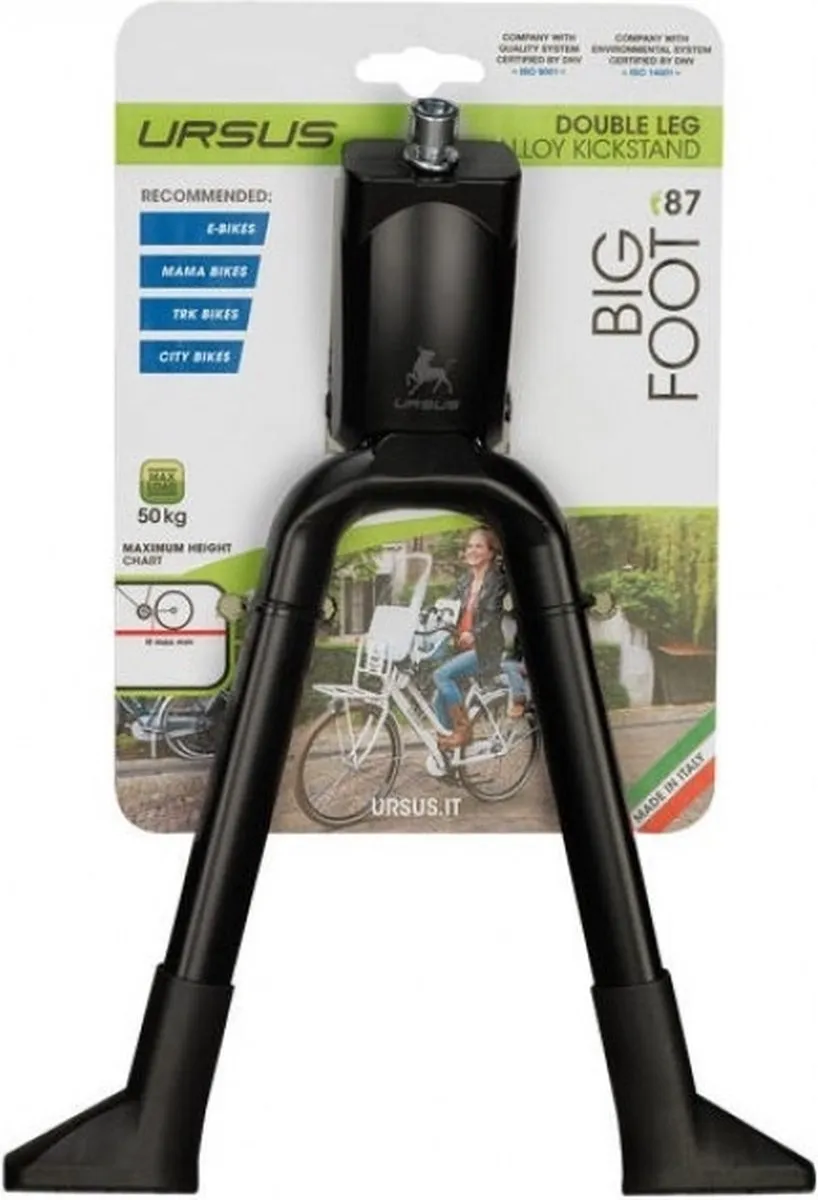 Ursus Big Foot Fietsstandaard 300mm - Zwart