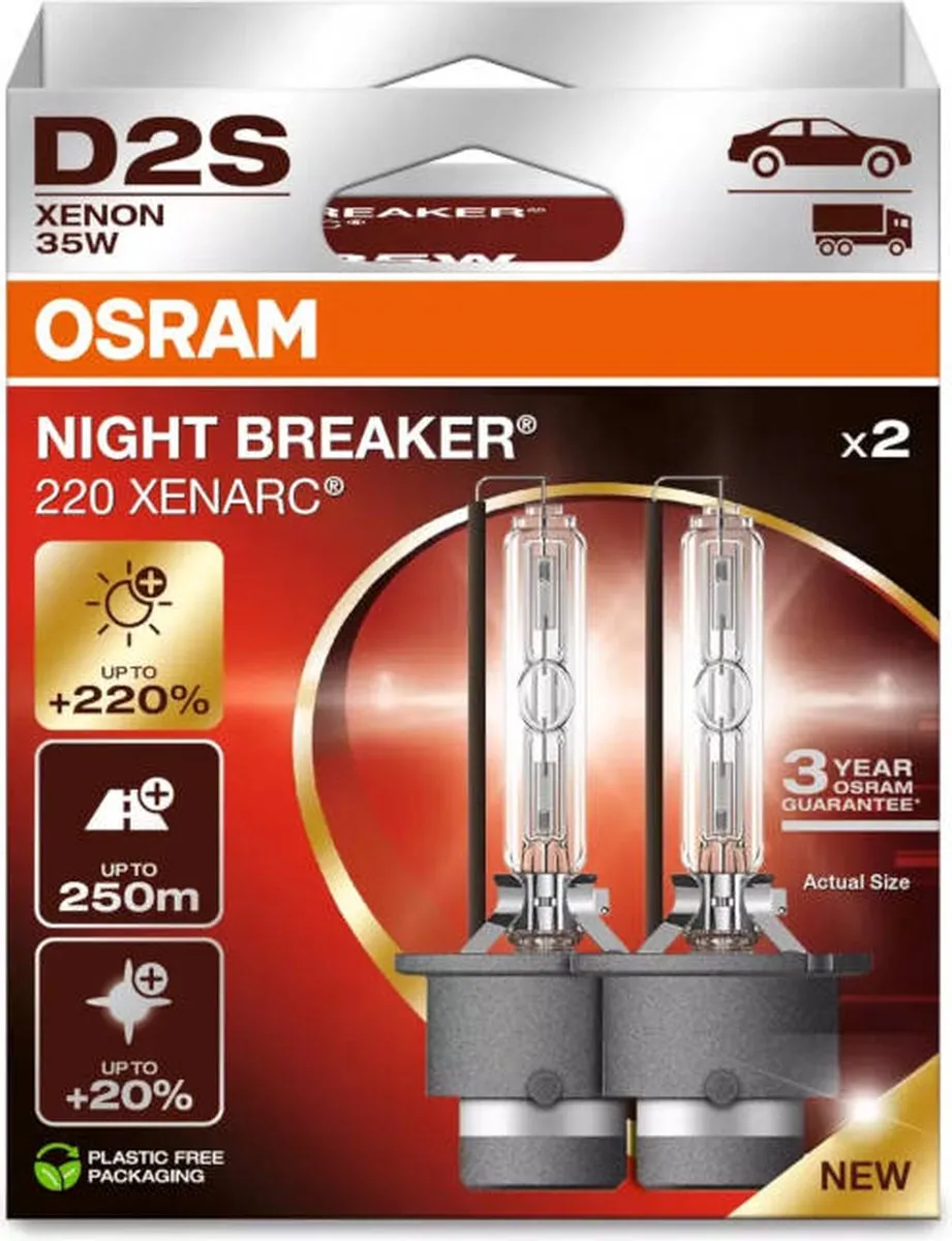 Osram Night Breaker 220 Xenarc D2S 66240XN2 Set