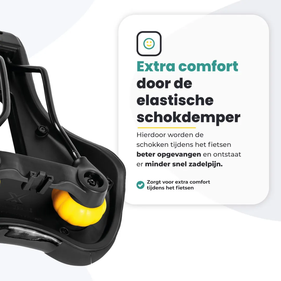 Voltano Elegance Fietszadel - Premium Gel - Zwart