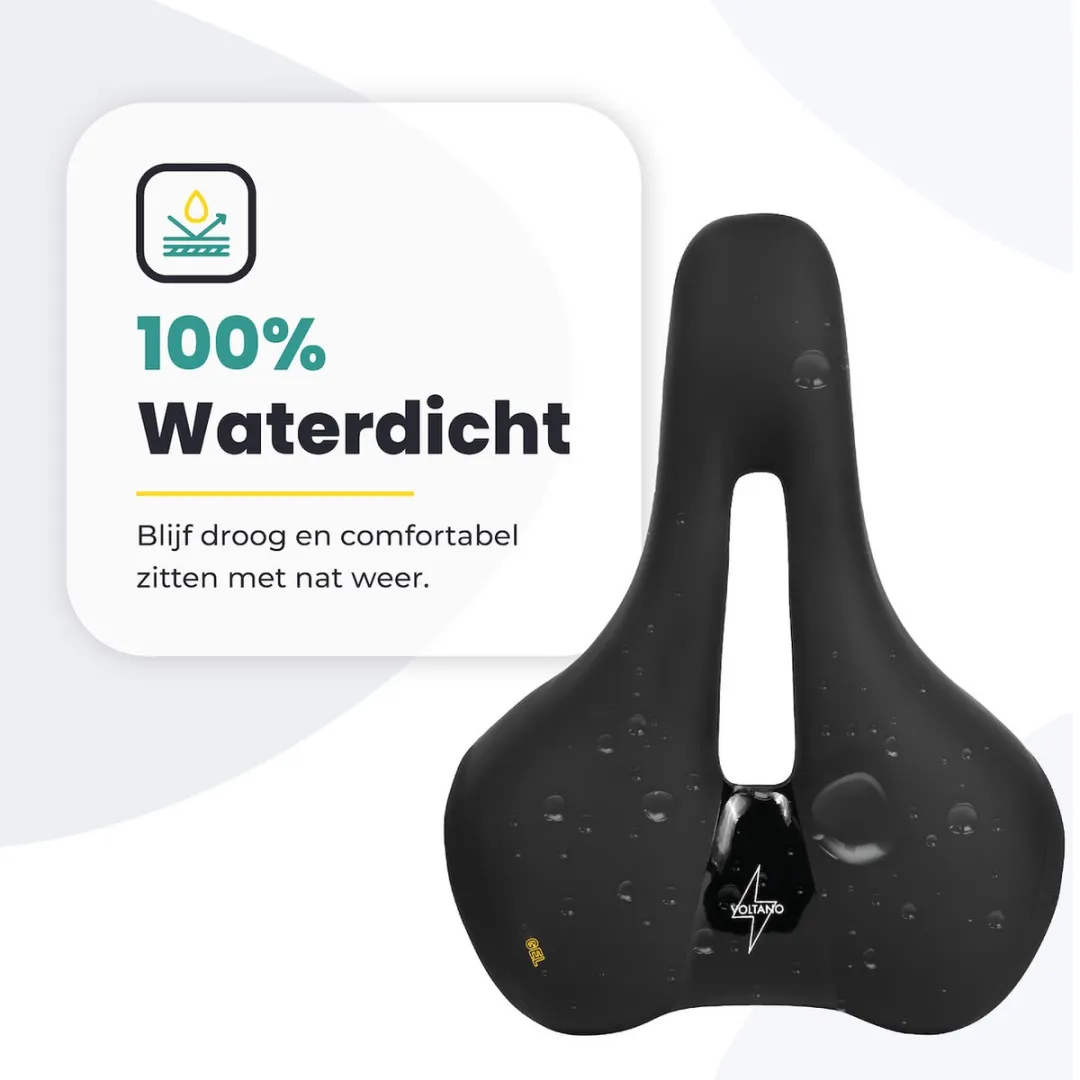 Voltano Elegance Fietszadel - Premium Gel - Zwart