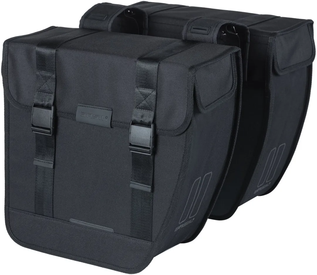 Basil Tour Dubbele Fietstas XL 35L - Zwart