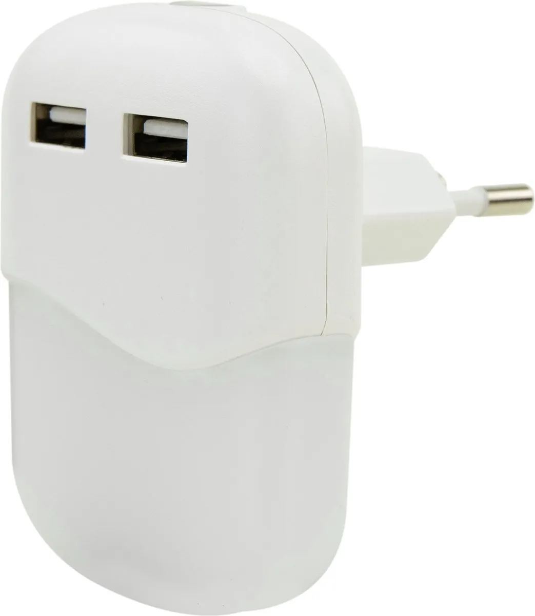 Ansmann Nachtlamp met Sensor 2x USB - Wit