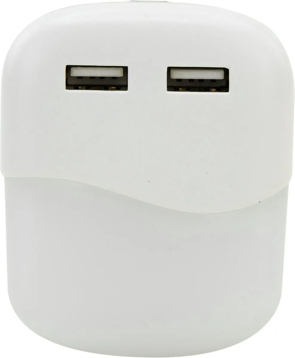 Ansmann Nachtlamp met Sensor 2x USB - Wit