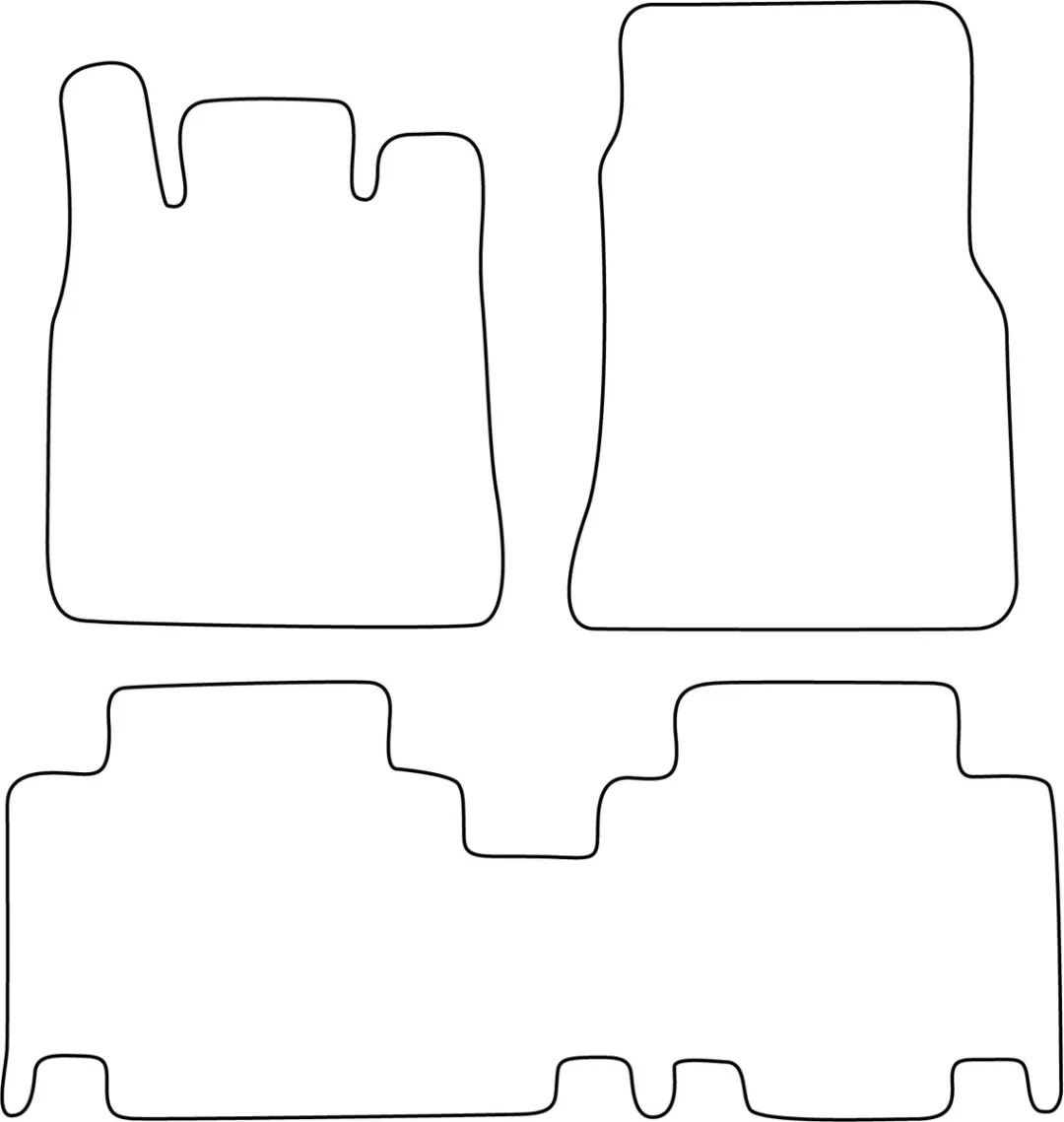Mercedes Vaneo W414 Veloursmatten - 4 Stuks - Rood