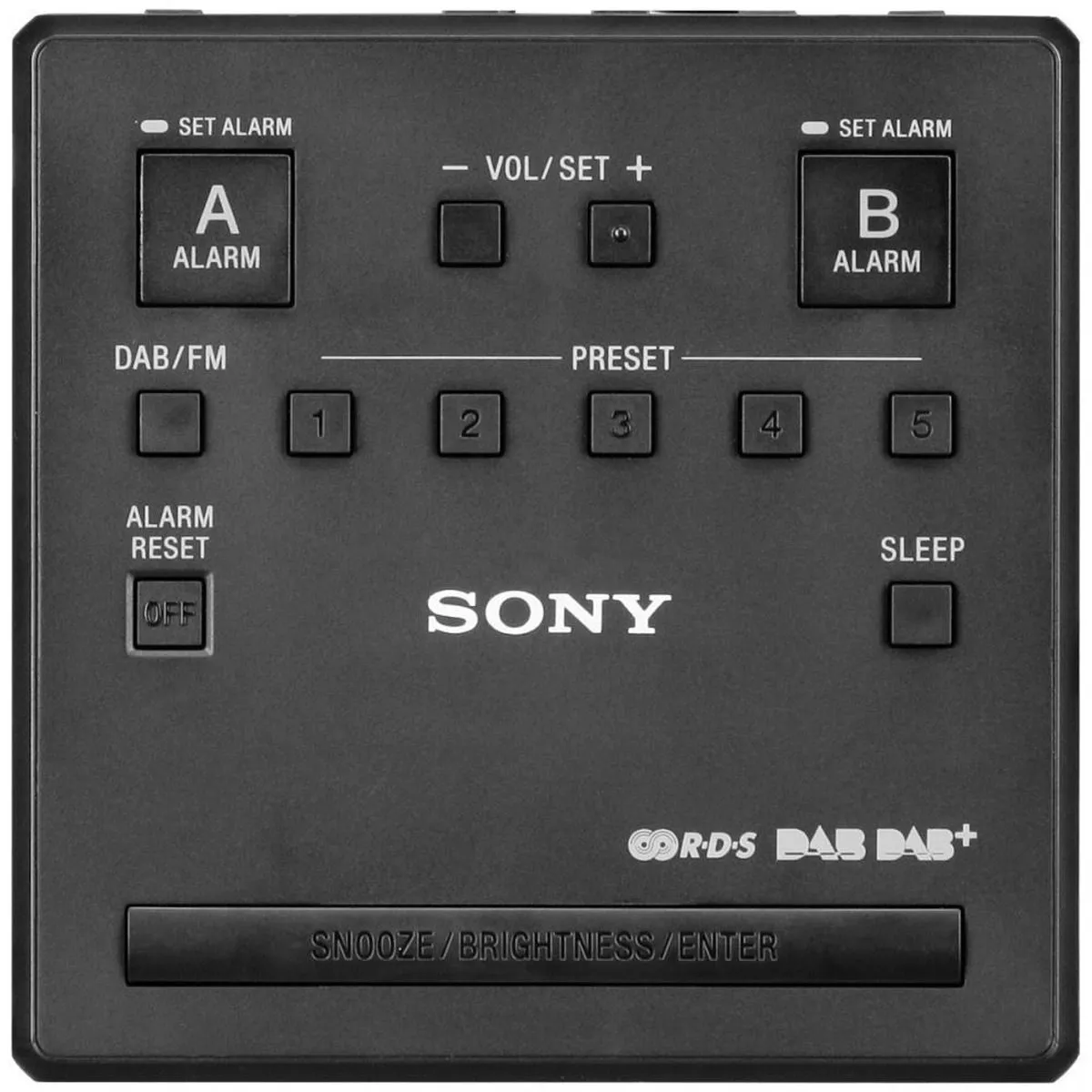 Sony XDR-C1DBP Wekkerradio DAB+ - Zwart