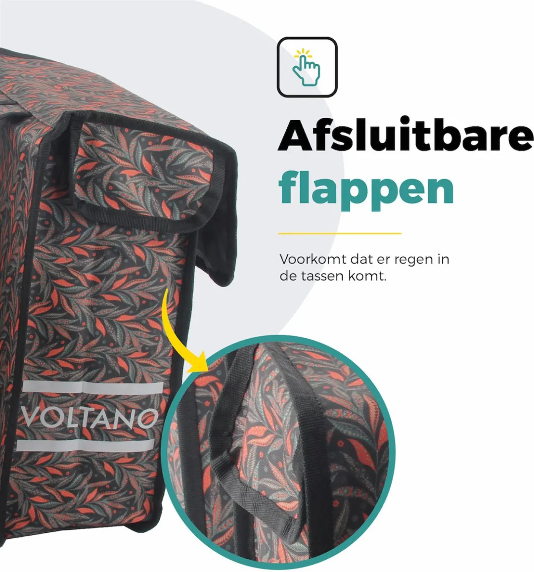 Voltano Dubbele Fietstas Crimson Leaf 38L - Waterdicht