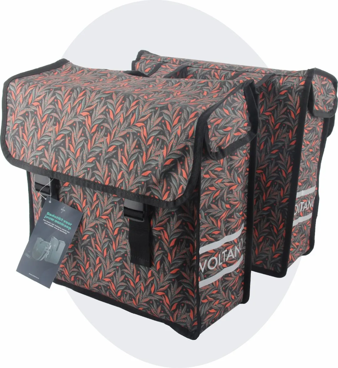 Voltano Dubbele Fietstas Crimson Leaf 38L
