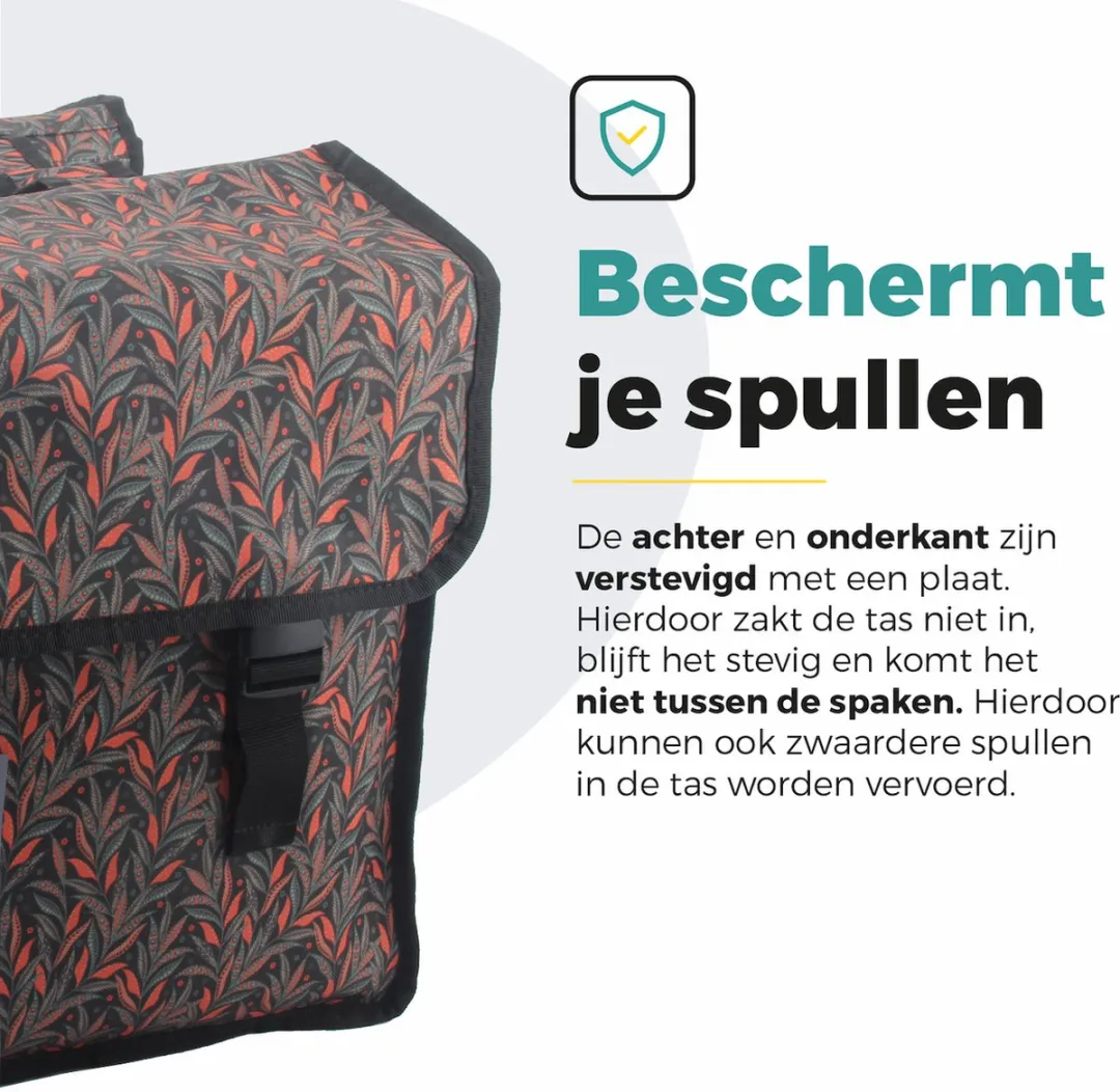 Voltano Dubbele Fietstas Crimson Leaf 38L - Waterdicht