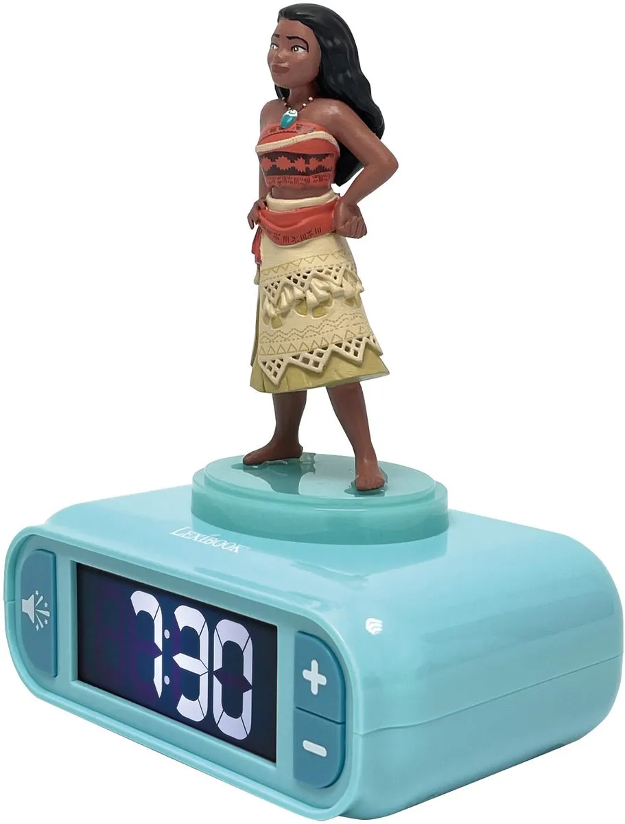 Disney Princess Vaiana Nachtlicht Wekker - Multicolor