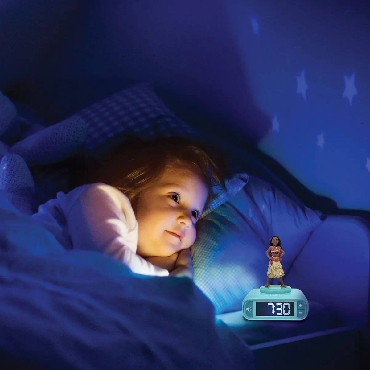 Disney Princess Vaiana Nachtlicht Wekker - Multicolor