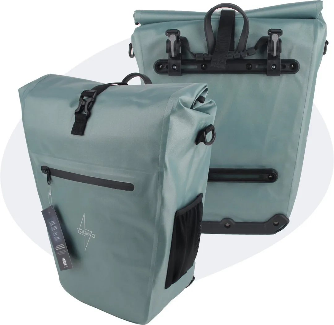 Voltano Luxe E-bike Fietstas 28L Ice Blauw